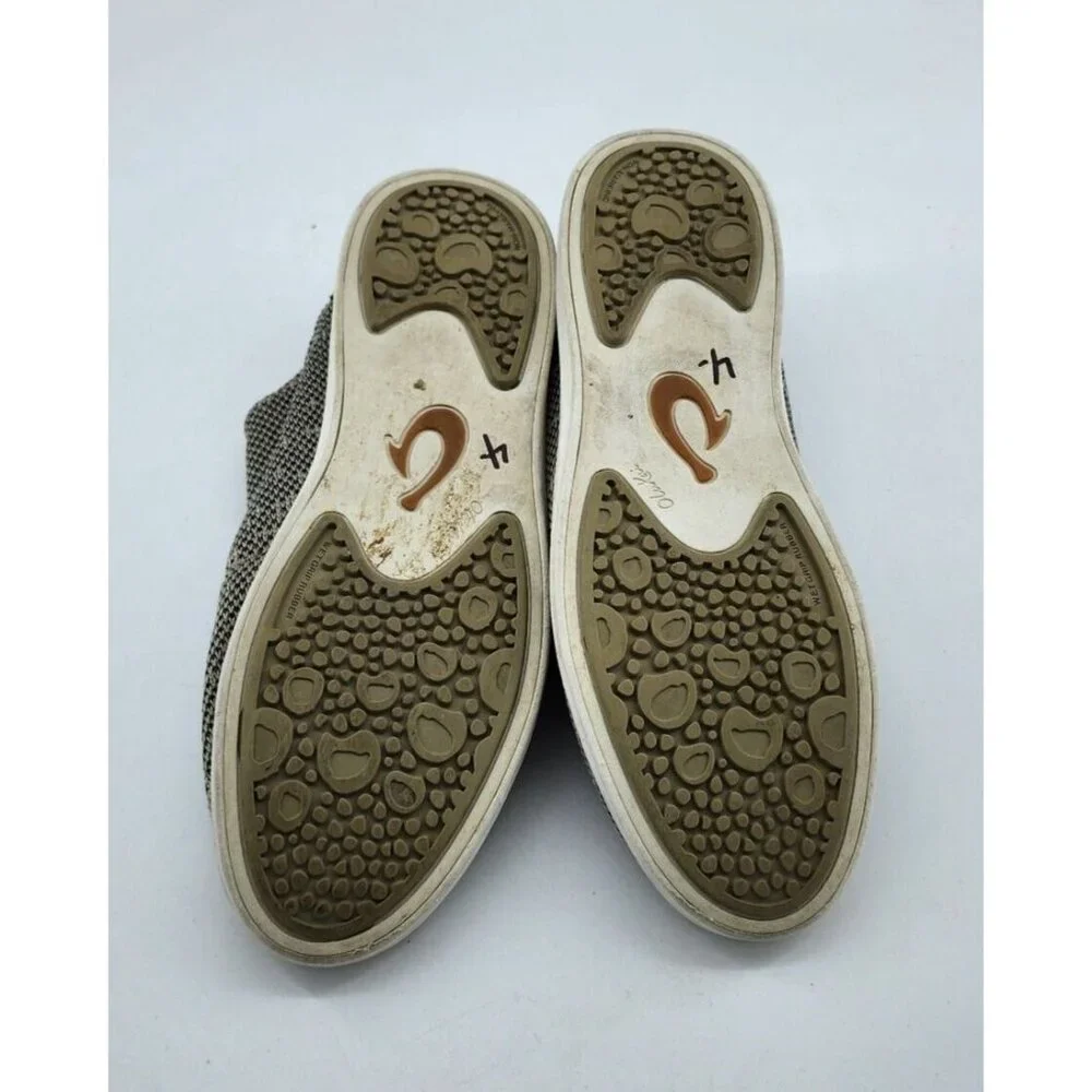 OluKai‎ Women's Hale'iwa LiHa'a Slip on Sneakers Shoes Mesh Gray/Beige Size 9